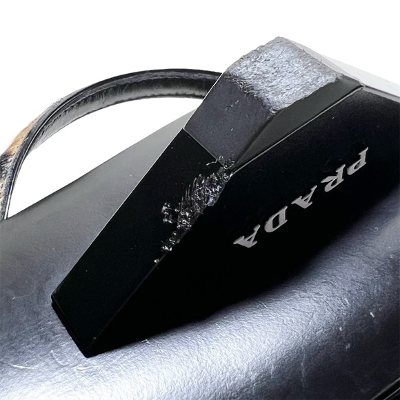 Prada Printed Leather Sandals in Honey - Picture 8 of 8